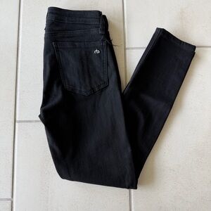 Rag & Bone Black Cate Mid Rise Skinny Jeans - size 24